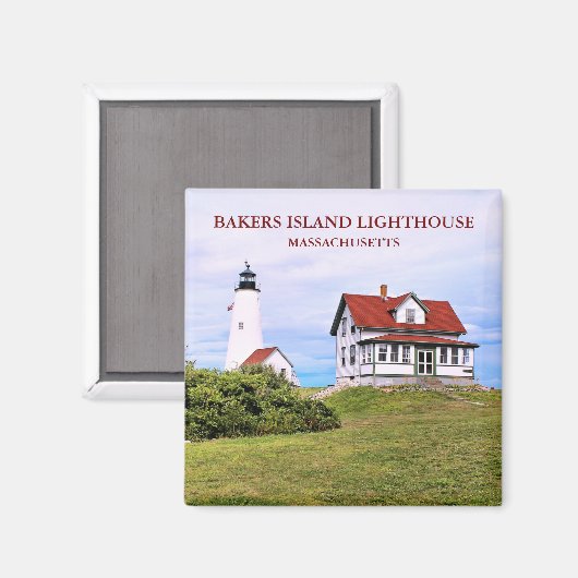 Bakers Island Lighthouse, Massachusetts Magnet (Vorderseite/Rückseite)