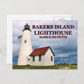 Bakers Island Lighthouse, Massachusetts Postkarte (Vorne/Hinten)