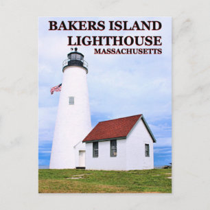 Bakers Island Lighthouse, Massachusetts Postkarte
