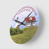 Bakers Island Lighthouse Massachusetts Wall Clock Runde Wanduhr (Winkel)