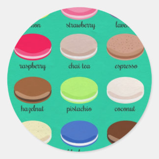 Baker's Joy Collection: Französische Macarons Runder Aufkleber