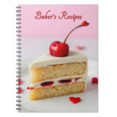 Baker's Reecipes Cherry Ontop Notebook Notizblock (Vorderseite)