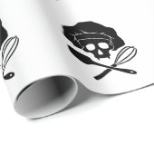 Baker's Skull with Toque Geschenkpapier (Rolleneckpunkt)