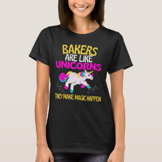 Bakers Unicorn , Magisches Einhorn Backen Lebensmi T-Shirt