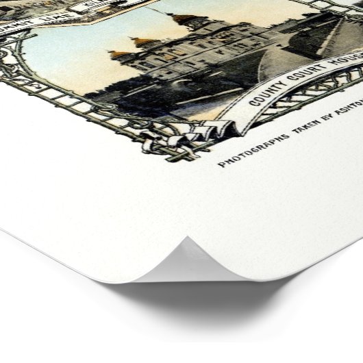 Bakersfield, CA Panoramic Map - 1901 Poster (Ecke)