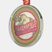 Bakersfield California Bär-Urlaubsornament Silbernes Ornament (Links)