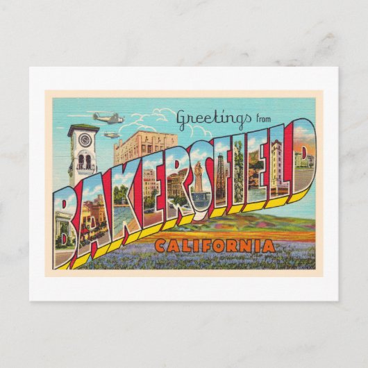 Bakersfield California CA Large Letter Postcard Postkarte (Vorderseite)