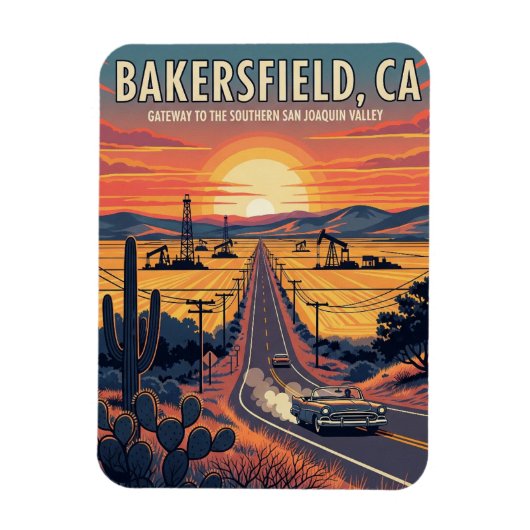Bakersfield California Central Valley Magnet (Vertikal)