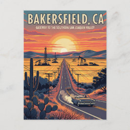 Bakersfield California Central Valley Postkarte