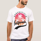 Bakersfield, California Retro Sunset Men's T - Shi T-Shirt (Vorderseite)