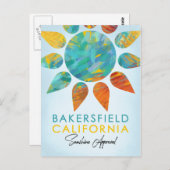 Bakersfield California Sunshine Travel Postkarte (Vorne/Hinten)