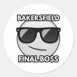 Bakersfield Endboss Cool Emoji Aufkleber