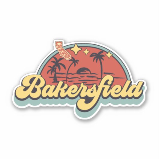Bakersfield, Kalifornien Aufkleber (Vorderseite)