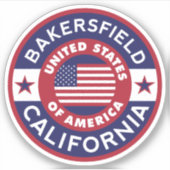 BAKERSFIELD, Kalifornien Aufkleber (Vorderseite)