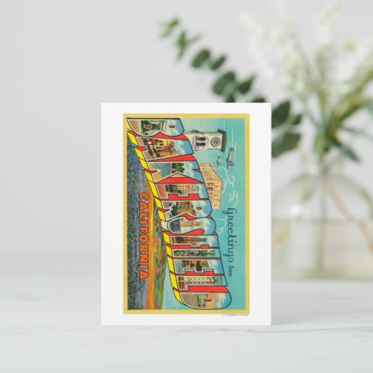 Bakersfield, Kalifornien - Große Briefszenen Postkarte (Stehend Vorderseite)