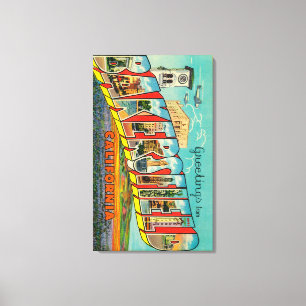 Bakersfield, Kalifornien - große Buchstabe-Szenen Leinwanddruck