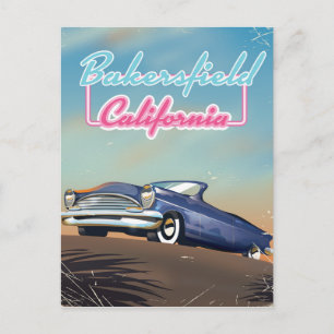 Bakersfield Kalifornien Reiseplakat Postkarte