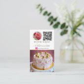 Bakery 6 Photo Feed Grid Social Media QR Code Visitenkarte (Stehend Vorderseite)