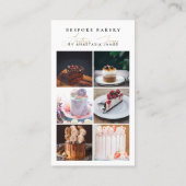 Bakery 6 Photo Feed Grid Social Media QR Code Visitenkarte (Rückseite)