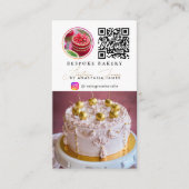 Bakery 6 Photo Feed Grid Social Media QR Code Visitenkarte (Vorderseite)