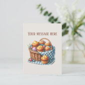 Bakery add message Business name muffins Postkarte (Stehend Vorderseite)