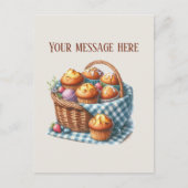 Bakery add message Business name muffins Postkarte (Vorderseite)