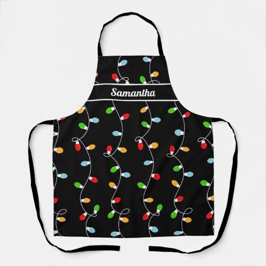 Bakery Black Christmas Lights Schürze (Vorderseite)