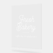 Bakery Branding Business Script Window Glass Acrylschild (Winkel)