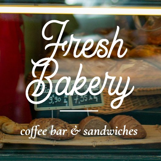 Bakery Branding Business Script Window Glass Fensteraufkleber