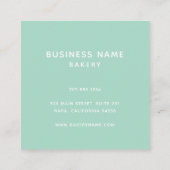 Bakery Business Bread Rezept Illustration Quadratische Visitenkarte (Rückseite)