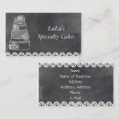 Bakery Business Card mit Chalkboard Visitenkarte (Vorne/Hinten)