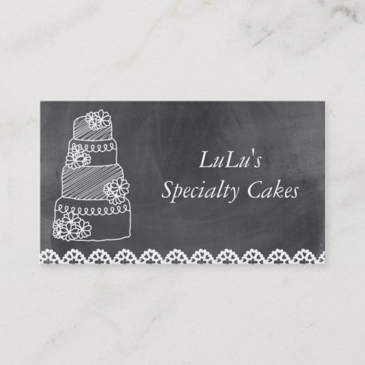 Bakery Business Card mit Chalkboard Visitenkarte (Vorderseite)