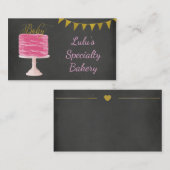 Bakery Business Card mit Chalkboard Visitenkarte (Vorne/Hinten)