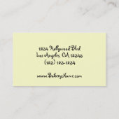 Bakery Business Card mit Fairy Visitenkarte (Rückseite)