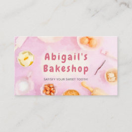Bakery Business Card - Niedliches pastellfarbenes Visitenkarte