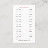 Bakery Business Card Visitenkarte (Rückseite)