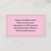 Bakery Business Cards Visitenkarte (Rückseite)