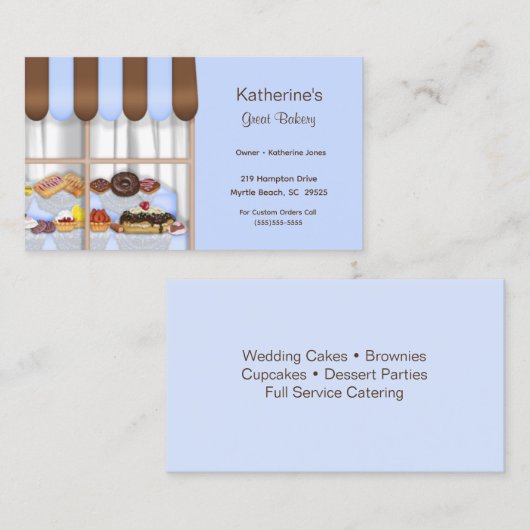 Bakery Business Cards Visitenkarte (Vorne/Hinten)