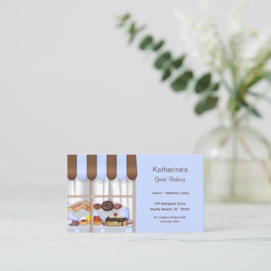 Bakery Business Cards Visitenkarte (Stehend Vorderseite)