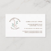 Bakery Business Lady & Natural Floral Logo Visitenkarte (Rückseite)