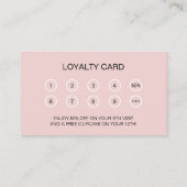 Bakery Business Logo White Pink  Treuekarte (Rückseite)