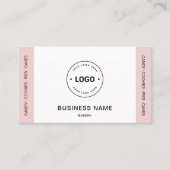 Bakery Business Logo White Pink  Treuekarte (Vorderseite)