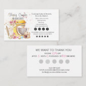 Bakery Business Loyalty Business Card Visitenkarte (Vorne/Hinten)
