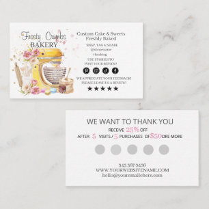 Bakery Business Loyalty Business Card Visitenkarte