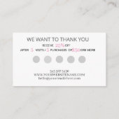 Bakery Business Loyalty Karte Visitenkarte (Rückseite)