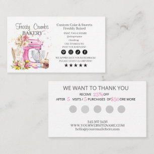 Bakery Business Loyalty Karte Visitenkarte