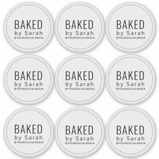 Bakery Business Packing Vinyl Stickers Aufkleber (Vorderseite)