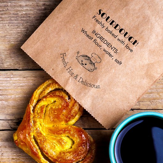 Bakery Business Sourdough Ingredients Packaging Gummistempel