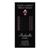 Bakery Cake Pops Cupcake Price List Rack Card Werbekarte (Hinten)
