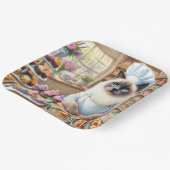 BAKERY Cat Lover arbeitet während der Osterferien Pappteller (Gewinkelt)